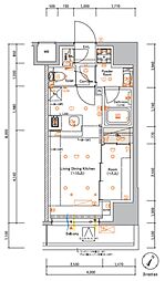 ＳＹＦＯＲＭＥ ＭＡＣＨＩＤＡ 11階1LDKの間取り
