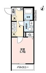 FELICE COURT 1Kの間取図画像