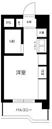 スカイコート明大前2 ワンルームの間取図画像