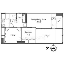 ＴＨＥ　ＧＲＡＮＤＵＯ　ＣＨＩＴＯＦＵＮＡ 1階1SLDKの間取り