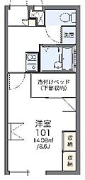 レオパレス鳳仙花 1Kの間取図画像
