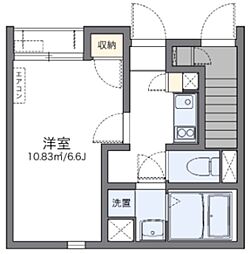 プラネット北千住 1Kの間取図画像