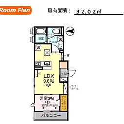 D-RESIDENCE飯能 1LDKの間取図画像