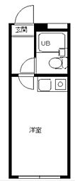 スカイピア弘明寺 ワンルームの間取図画像
