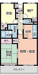 ソシア勝見田 2SLDKの間取図画像