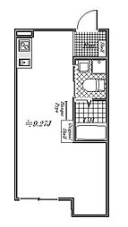 西武新宿線 武蔵関駅 徒歩7分の賃貸アパート 1階ワンルームの間取り