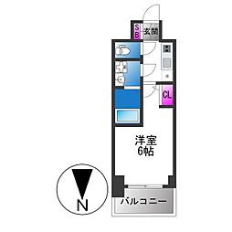 S-RESIDENCE布施aventra 1Kの間取図画像