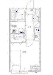 松戸市松戸アパート 1Kの間取図画像