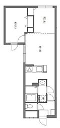 アグライア久が原 2LDKの間取図画像