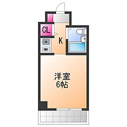 インペリアル関西エアポートA棟 1Kの間取図画像