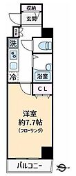 ヴェルステージ吾妻橋 1Kの間取図画像