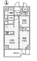 S-RESIDENCE千住大橋broad 2LDKの間取図画像