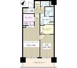 イルジェールヴィラ 7階1LDKの間取り