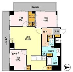 アヴェニール柏の葉 3LDKの間取図画像