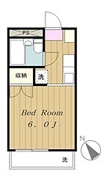 エントピア 1階1Kの間取り