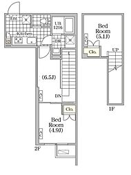 BRICK RESIDENCE 目黒本町 2階3Kの間取り