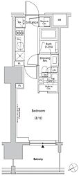 ザ・パークハビオ目白タワー 1Kの間取図画像