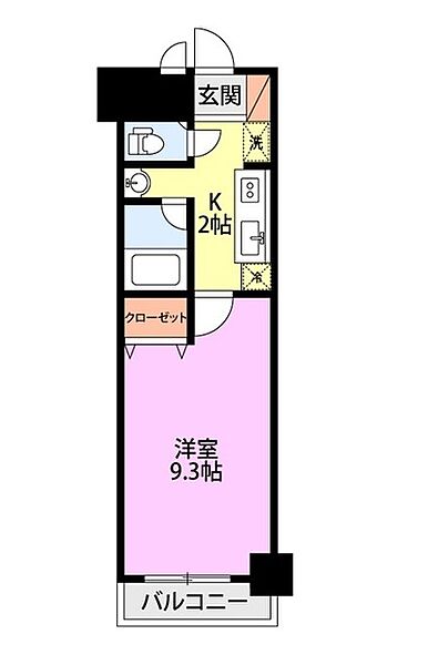 フィール白山公園 513｜新潟県新潟市中央区上大川前通１番町(賃貸マンション1K・5階・28.95㎡)の写真 その2