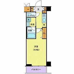 東京メトロ有楽町線 辰巳駅 徒歩9分の賃貸マンション 5階1Kの間取り