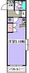 ローズガーデンA52番館 ワンルームの間取図画像