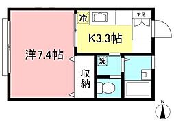 メゾン代々木公園 1Kの間取図画像