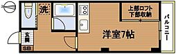 シャトー・桐 ワンルームの間取図画像