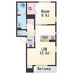 JR紀勢本線 宮前駅 徒歩16分の賃貸マンション 2階1LDKの間取り