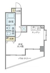 ドミール平和台 ワンルームの間取図画像