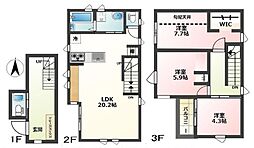 ＢＬＩＳＳ北新宿333II 3LDKの間取り