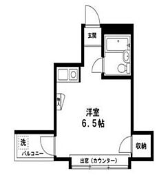 MHビル ワンルームの間取図画像