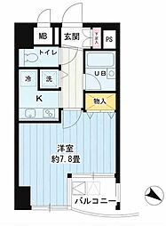 シュロスK・Y北品川 1Kの間取図画像