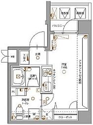 Bcity東池袋 ワンルームの間取図画像