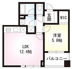 Park AYASE 7階1LDKの間取り