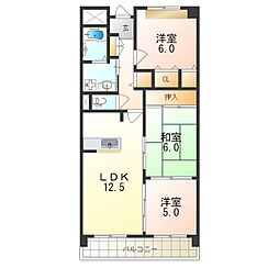 シーズモア 2SLDKの間取図画像