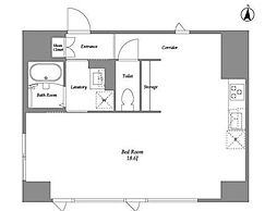品川港南テラス 6階ワンルームの間取り