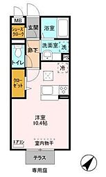 プラム・リリア ワンルームの間取図画像