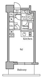 レジディア三軒茶屋 ワンルームの間取図画像