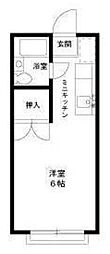 エステートピア11 ワンルームの間取図画像