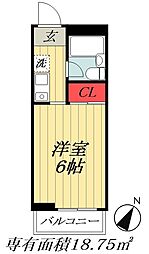 グランエスタード 1Kの間取図画像