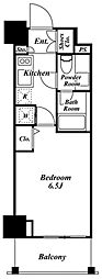 KDXレジデンス品川シーサイド 1Kの間取図画像