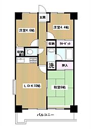 第3高桐マンション 3LDKの間取図画像