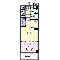 ベルテックス 1LDKの間取図画像