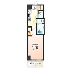 グランパシフィック今里駅前 6階1Kの間取り