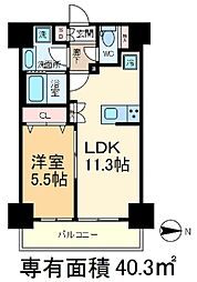 東京メトロ南北線 王子神谷駅 徒歩4分の賃貸マンション 2階1LDKの間取り
