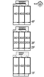 クレイノNISHIKI 4階1Kの間取り