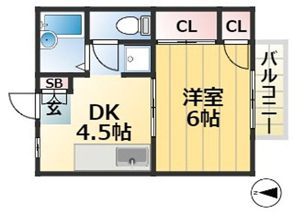 兵庫県神戸市中央区中山手通７丁目(賃貸アパート1DK・1階・24.84㎡)の写真 その2