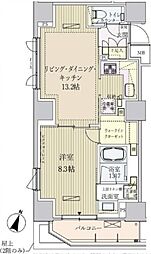 パークアクシス赤坂見附 1LDKの間取図画像
