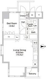 プライムアーバン池袋 12階1LDKの間取り