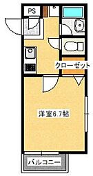 Residence八王子 1Kの間取図画像