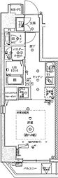 フェルクルールプレスト文京湯島 2階1Kの間取り